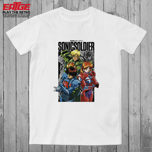 超音战士T恤四人战队Borgman复古日系动漫原创潮牌大码印花体恤