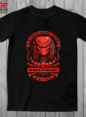 铁血战士T恤Predators科幻Yautja潮流原创潮牌纯棉大码宽松体恤