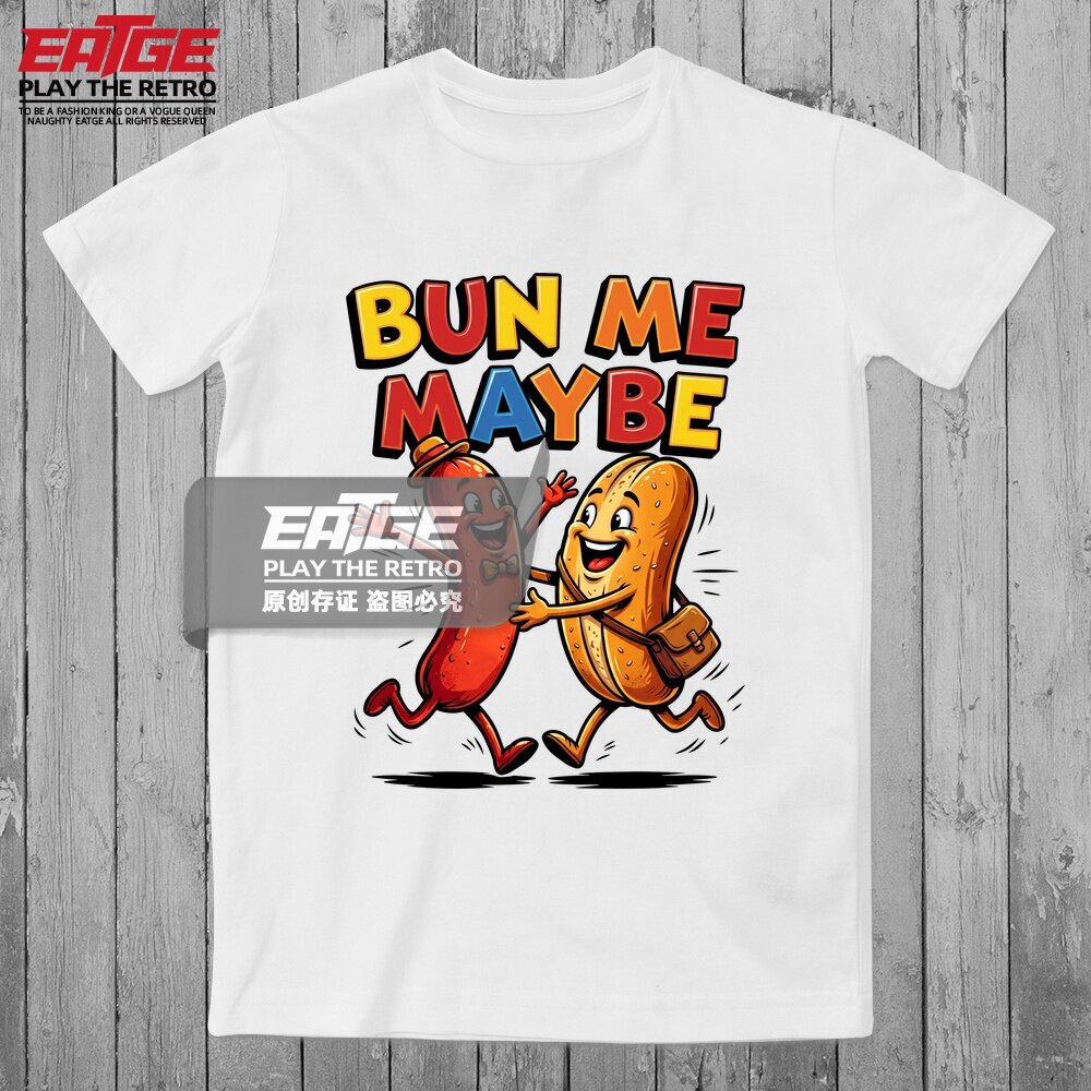 Call Me Maybe热狗创意T恤美食大胃王美式潮牌情侣EATGE原创体恤