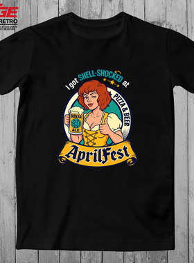 忍者神龟搞怪T恤恶搞艾普利尔啤酒屋TEE搞笑原创TMNT纯棉宽松体恤