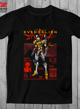 EVA零号机T恤凌波零新世纪福音战士0号机动漫原创大码潮牌黑体恤