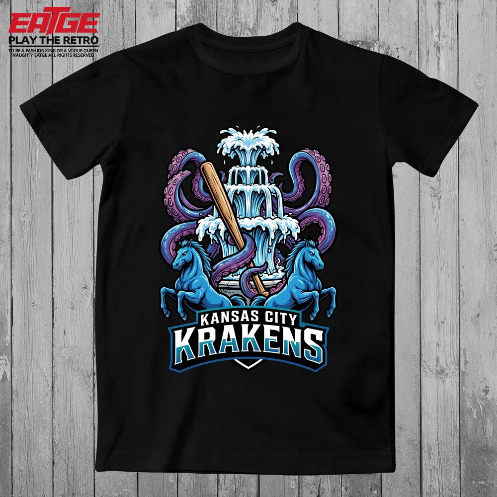 Kansas City Krakens堪萨斯城克拉肯海怪棒球队T恤EATGE原创体恤