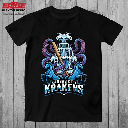 Kansas City Krakens堪萨斯城克拉肯海怪棒球队T恤EATGE原创体恤
