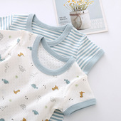 男童T恤a类日系网眼透气中大童宝宝短袖 薄款 上衣 夏季 2件100%纯棉