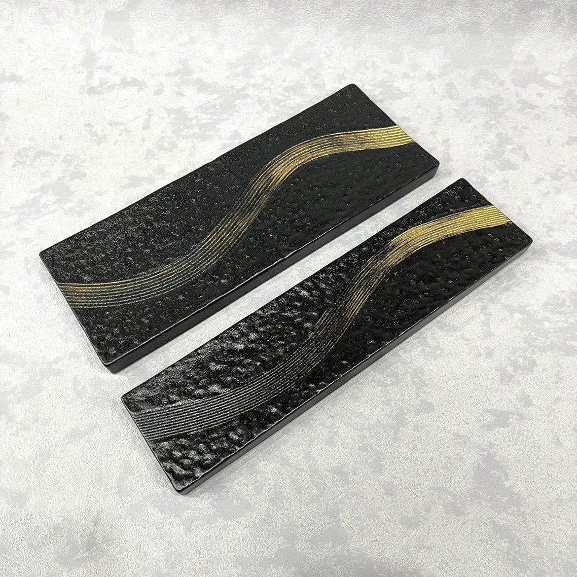 新中日本式料理长方条寿司平板烤肉盘烤鱼盘牛肉盘刺身碟陶瓷餐具