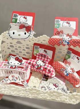 新款KT发抓发夹中号盘卡通百搭甜美可爱派对庆祝头饰少女发夹方便