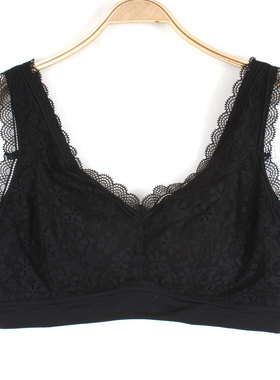 她妃特价黑色无钢圈文胸18047舒适无钢圈健康养护型睡眠文胸18046