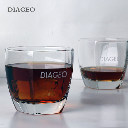 DIAGEO威士忌杯五角杯洋酒杯多边烈酒杯干邑杯XO白兰地杯宽口酒杯