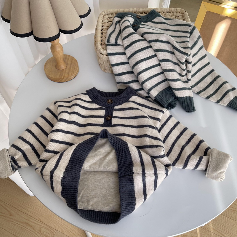 潮范秋冬男童加阳离子德绒毛衣