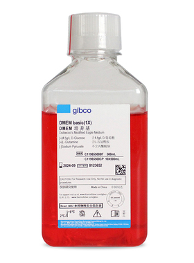 Gibco   C11965500BT   DMEM高糖培养基（含L-谷氨酰胺）  500ml
