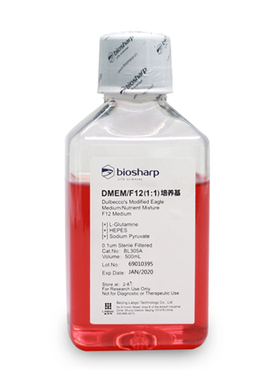 Biosharp  BL305A  DMEM/F12(1:1)液体培养基   500ml