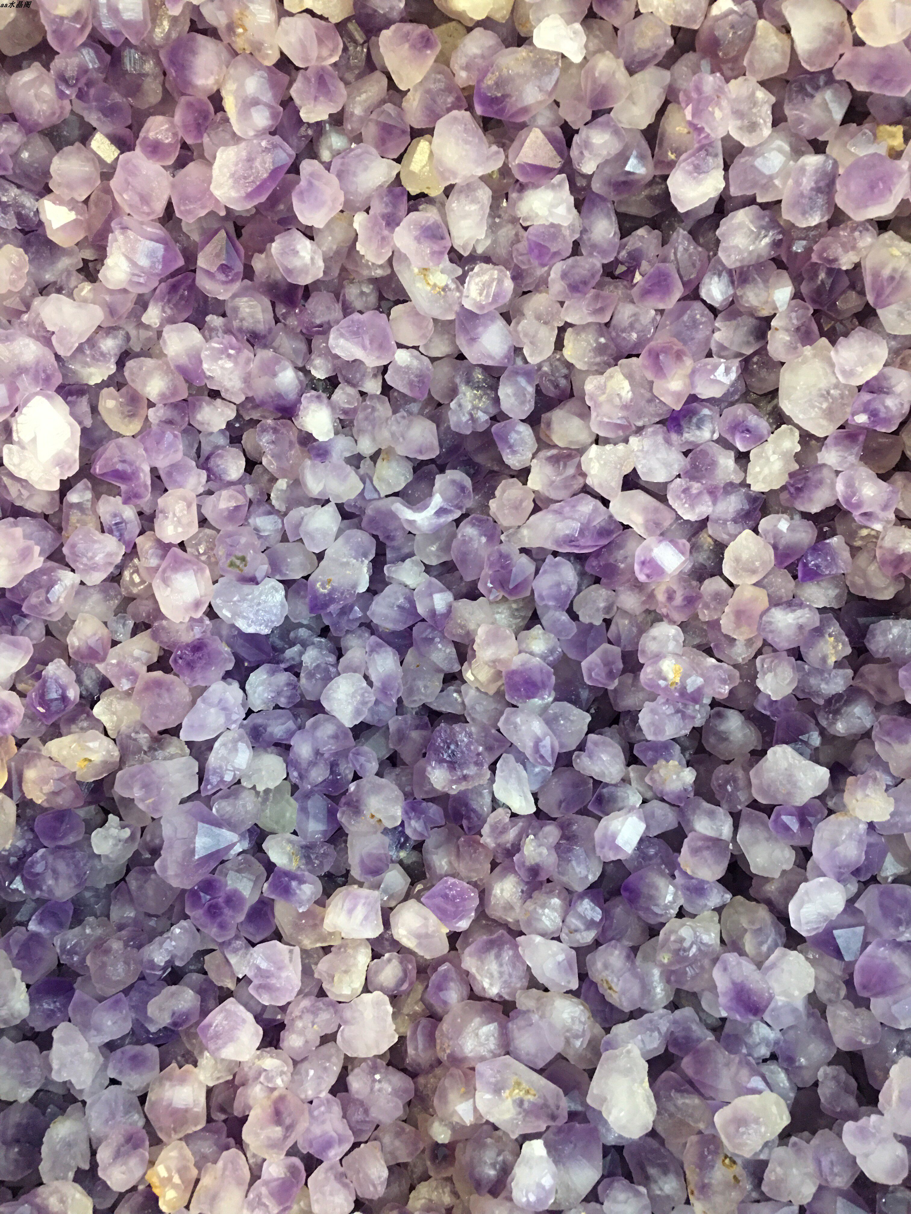 原矿紫水晶花簇碎石消磁石天然碎石晶碎石原矿石鱼缸装饰石