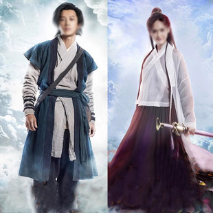 影视剧紫霞仙子至尊宝同款古装武侠汉服演出服