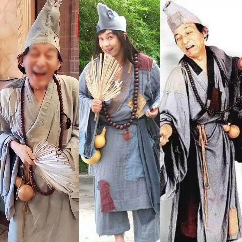 活佛棉麻道士汉服乞丐神仙济公同款叫花服破旧和尚古装影视演出服
