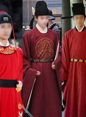 影视古装明代唐朝红色宋朝大臣文官官服服装探花状元郎套装演出服