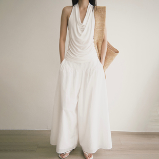 NUEE LAB宽宽大大的裤子小众设计感高腰百搭休闲裤阔腿裤长裤女夏