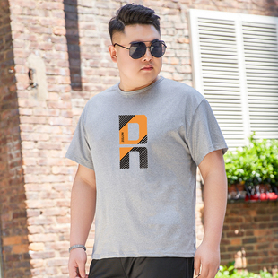 短袖t恤男加肥加大胖子肥佬肥版肥人潮胖宽大加胖超肥大肚子270斤