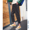 summer trousers Casual pants Versatile Ninth pants man Korean Edition Trend Easy Thin section Sports pants Solid Straight pants