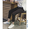 Feet man Ninth pants new pattern Casual pants Korean Edition Self cultivation Sports pants Teenagers Trend trousers black Men's trousers