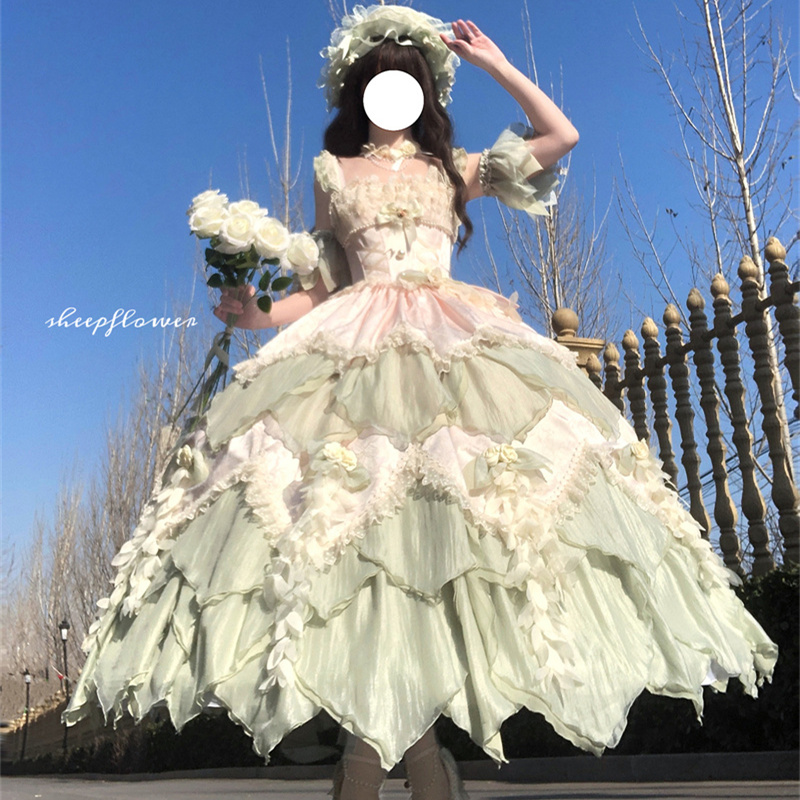 【林涧霓裳曲】现货掉落绝版仙气Lolita花嫁优雅公主裙