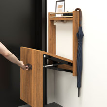 隐形折叠换鞋凳壁挂式家用玄关门口上墙穿鞋椅子可定制遮挡信息箱