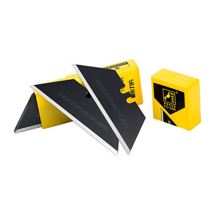 啄木鸟梯形刀片折叠美工刀t型地毯fd-506不锈钢电工开箱工具刀