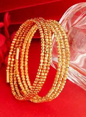 佛糖爆闪碎碎冰手镯缠绕手环