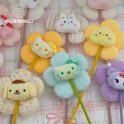 贝影 25年新品原创玩偶竹签花花束包装单支花六一儿童节礼物花艺