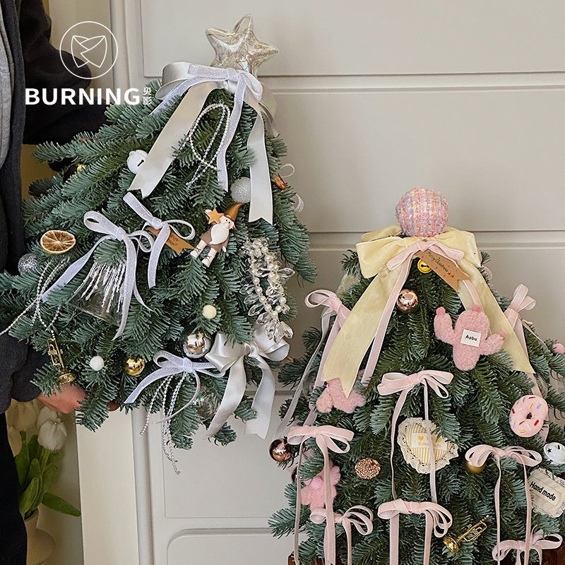 贝影 圣诞节创意PVC+PE圣诞树节日家居装饰礼物氛围感摆件手工diy