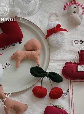 贝影 圣诞节氛围感小配件小众圣诞树挂件韩国ins风圣诞配件花艺