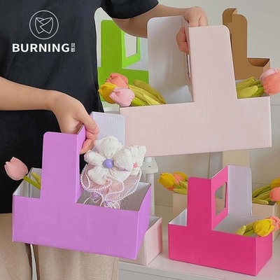 贝影手提花盒教师节礼物礼盒diy