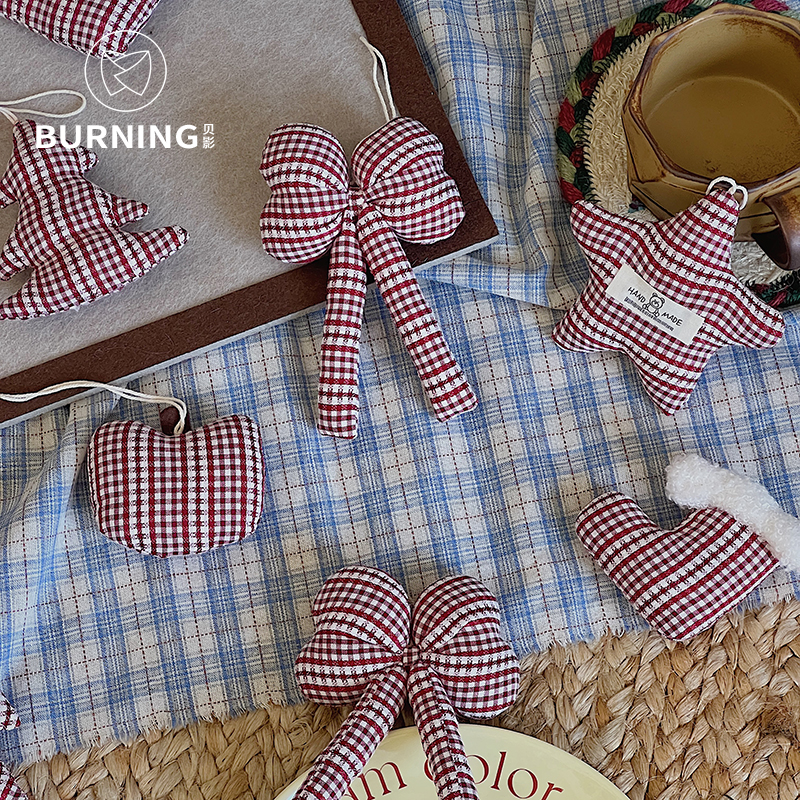 贝影 ins风圣诞新品氛围感挂件圣诞树装饰配件车挂diy手工花艺