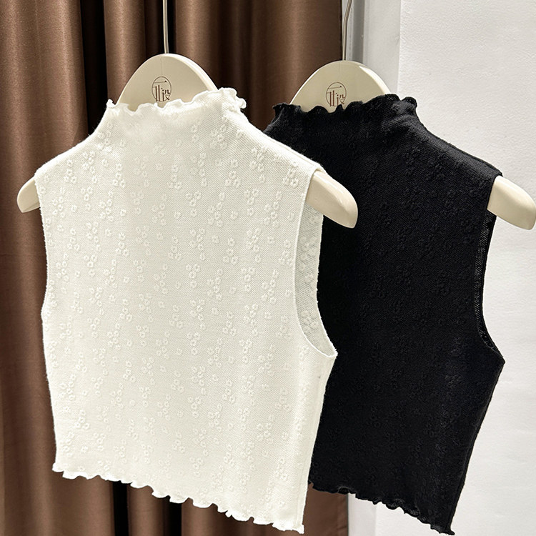 半高领蕾丝假领子百搭女高档秋冬薄款提花网纱打底衫高端白色背心,服饰配件/皮带/帽子/围巾,假领,淘宝优惠券,粉丝福利购,淘宝优惠卷