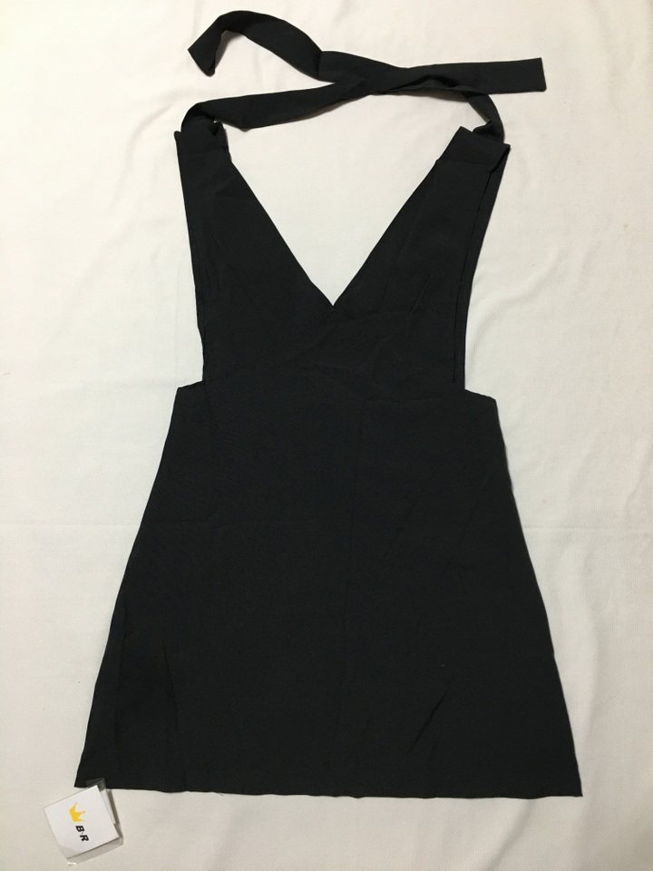 专柜正品 黑色绑带背带连衣裙 甜美气质可爱JK少女学院风休闲减龄