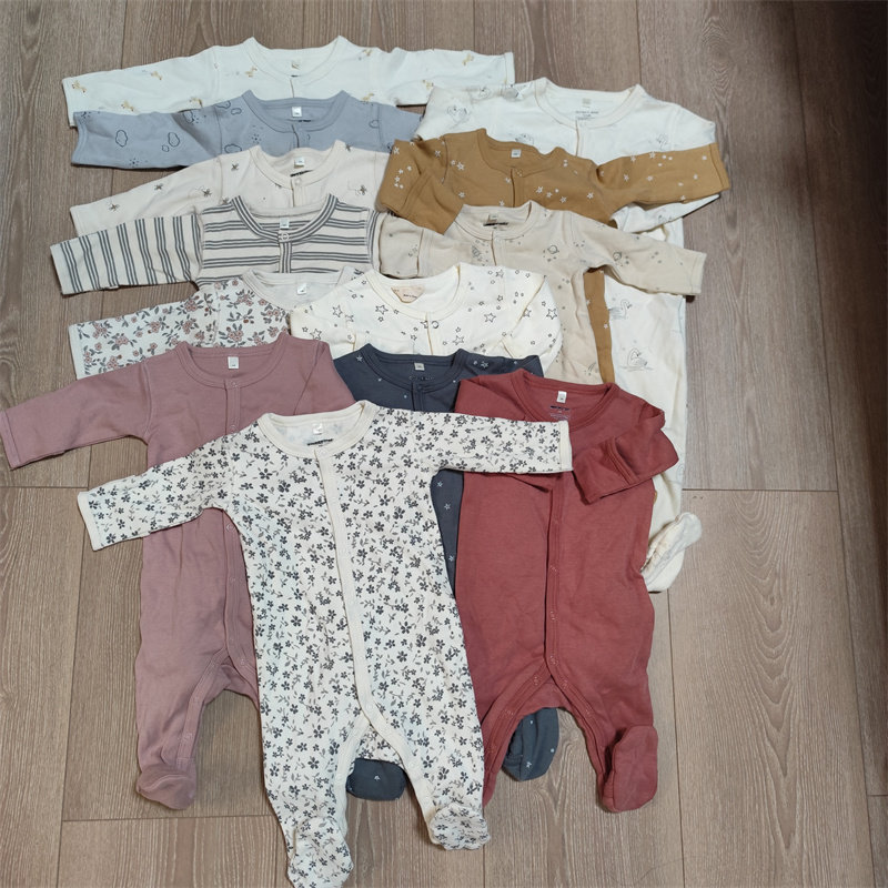 婴幼童新生儿有机棉包脚连体衣 哈衣 爬服