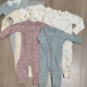 新生儿有机棉 长爬服哈衣双向拉链连体衣