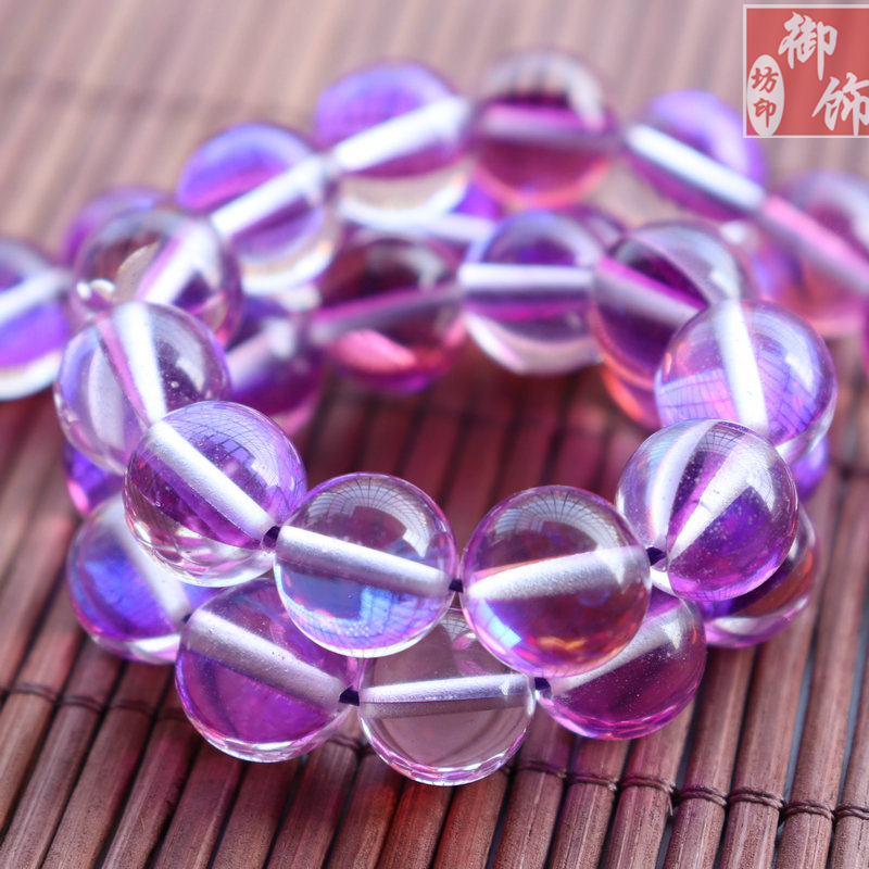 diy深紫色闪光石古风璎珞散珠