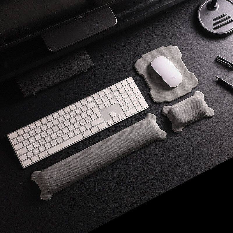 简约蝴蝶纹硅胶护腕鼠标垫办公滑鼠垫舒适腕手托掌托桌面按摩高级