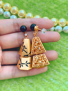 法式复古耳环百搭简约时尚优雅精致通勤鹭青一同款高级感耳饰