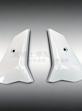 适用春风CF400-7散热器护板450NK散热器左右装饰板外壳改装亮白色