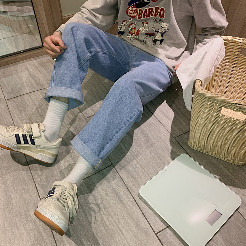 6色夏季九分褲牛仔褲韓版寬鬆水洗質感