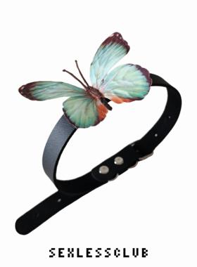 创口光合/蝴蝶辣妹choker小众设计/y2k甜酷女立体项链