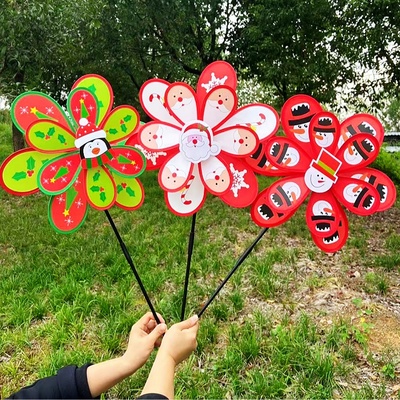 圣诞大风车儿童手持户外玩具礼品