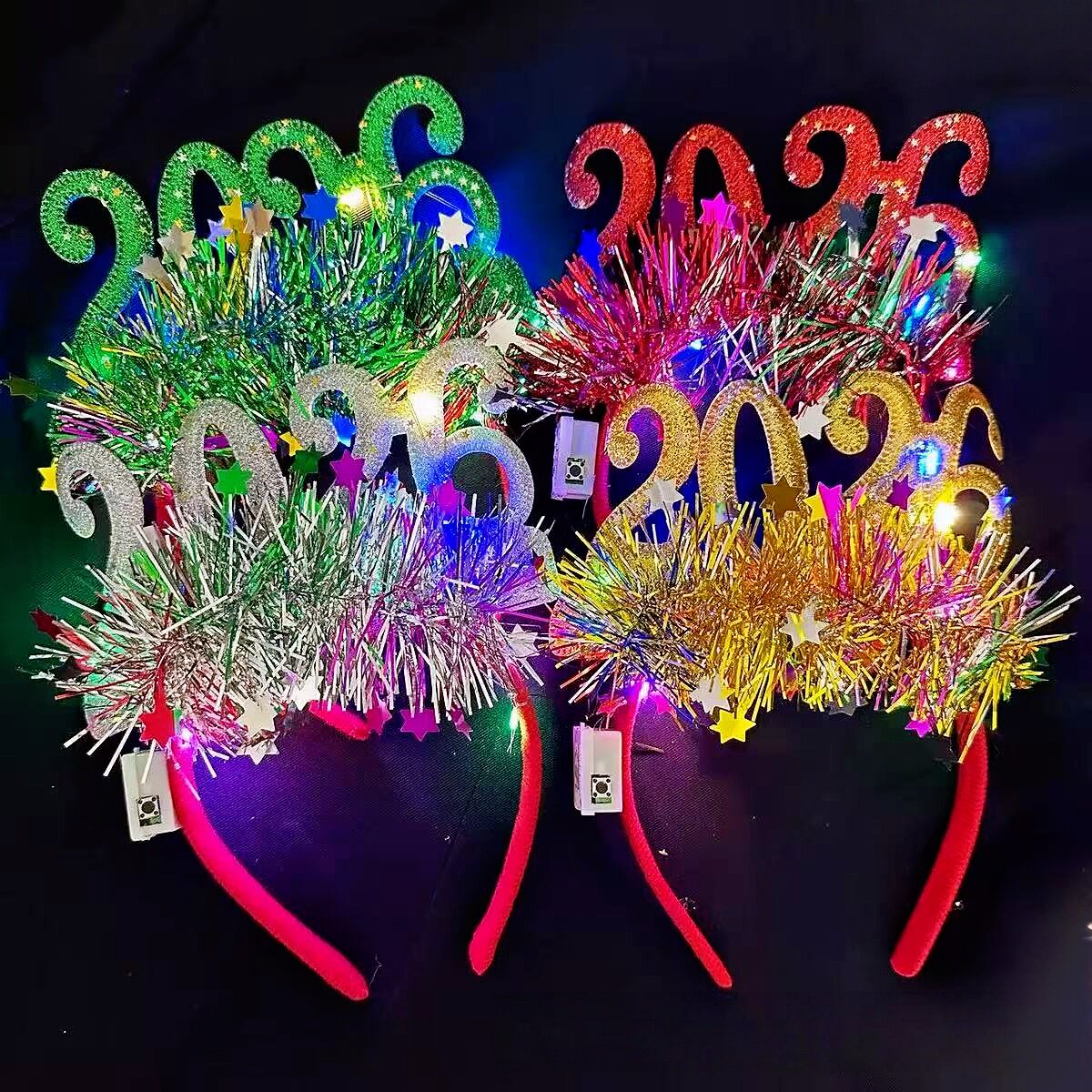 2026新年数字造型发光发箍金丝装饰发饰表演活动道具夜市摆摊批发,饰品/流行首饰/时尚饰品新,发饰,淘宝优惠券,粉丝福利购,淘宝优惠卷