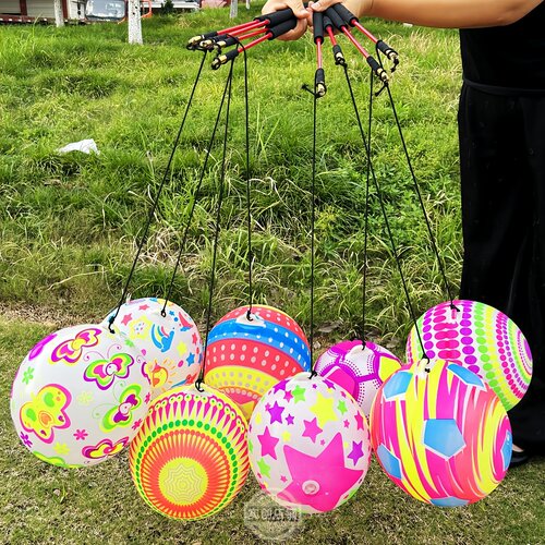 户外充气手提彩虹七彩球摆摊批发