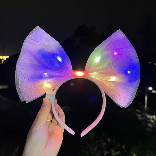 发光发箍网纱甜美圣诞节头饰摆摊