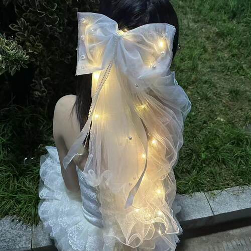 网红发光头纱舞台演出道具摆地摊