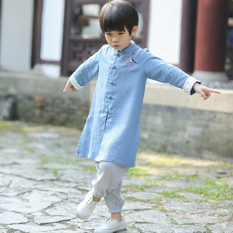 男童汉服春秋季长衫中国风唐装