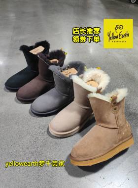YellowEarth25冬季新款羊皮毛一体女雪地靴经典低靴平底加厚羊毛