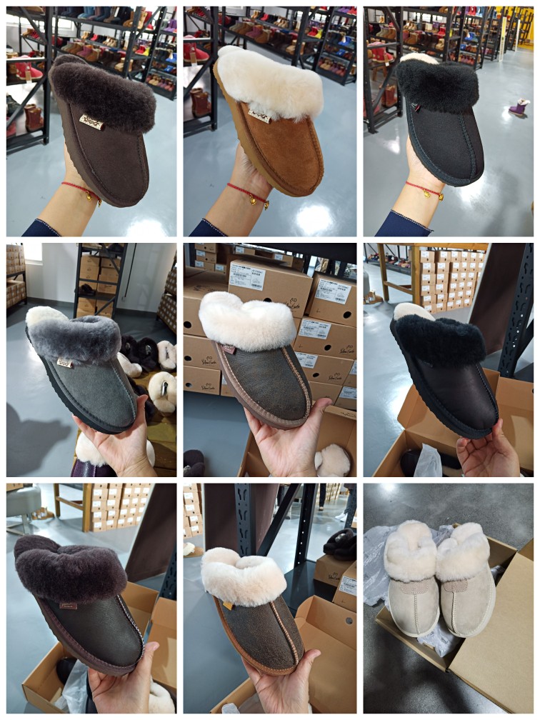 澳洲品牌YellowEarth新款羊皮毛一体男女情侣保暖防滑家居鞋拖鞋